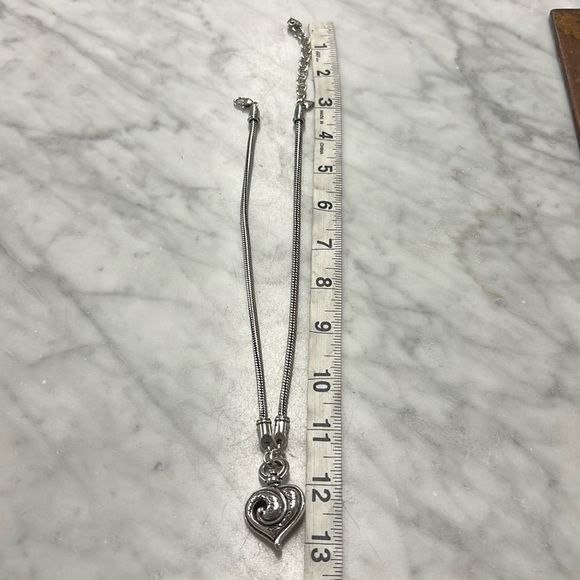 Brighton Penelope Pendant Silver Plated Heart Necklace Retired Piece Adjustable - Picture 5 of 9